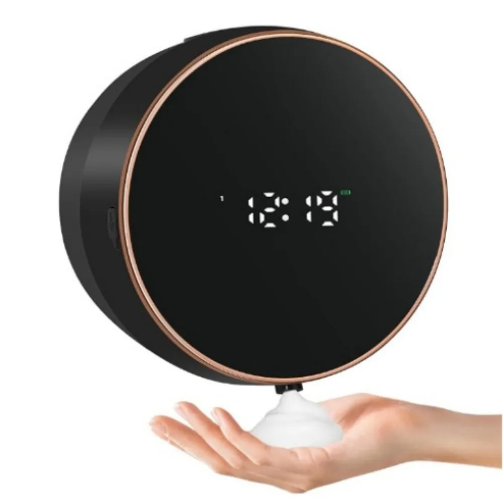Wall-Mounted Automatic Soap Dispenser Type-C Rechargeable IPX5 Waterproof Smart Soap Dispenser Digital Display Infrared Sensor