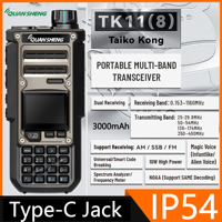 Quansheng TK11(8) Walkie Talkie 10W 3000mAh VHF UHF Dual Receive AM FM CW SSB NOAA Spectrum Analyzer Magic Voice Two Way Radio