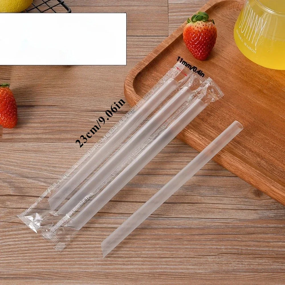 100/400 Stuks Grote Milkshake Rietjes Grote Zwarte Rietjes Bubble Thee Stro MilkTea Rietjes Party Bruiloft Bar Woonaccessoires