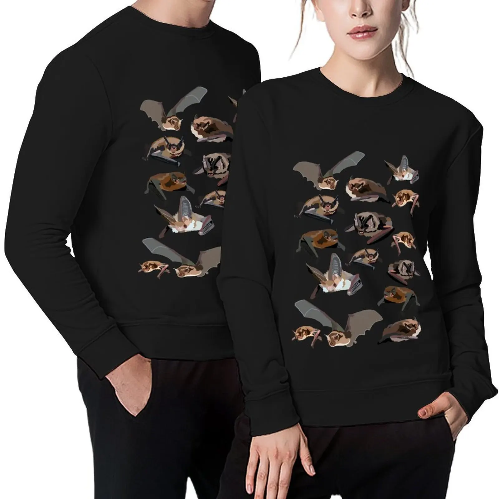 

B for British bats Pullover graphic t shirts men korean style clothes autumn anime clothes new in sweatshirts