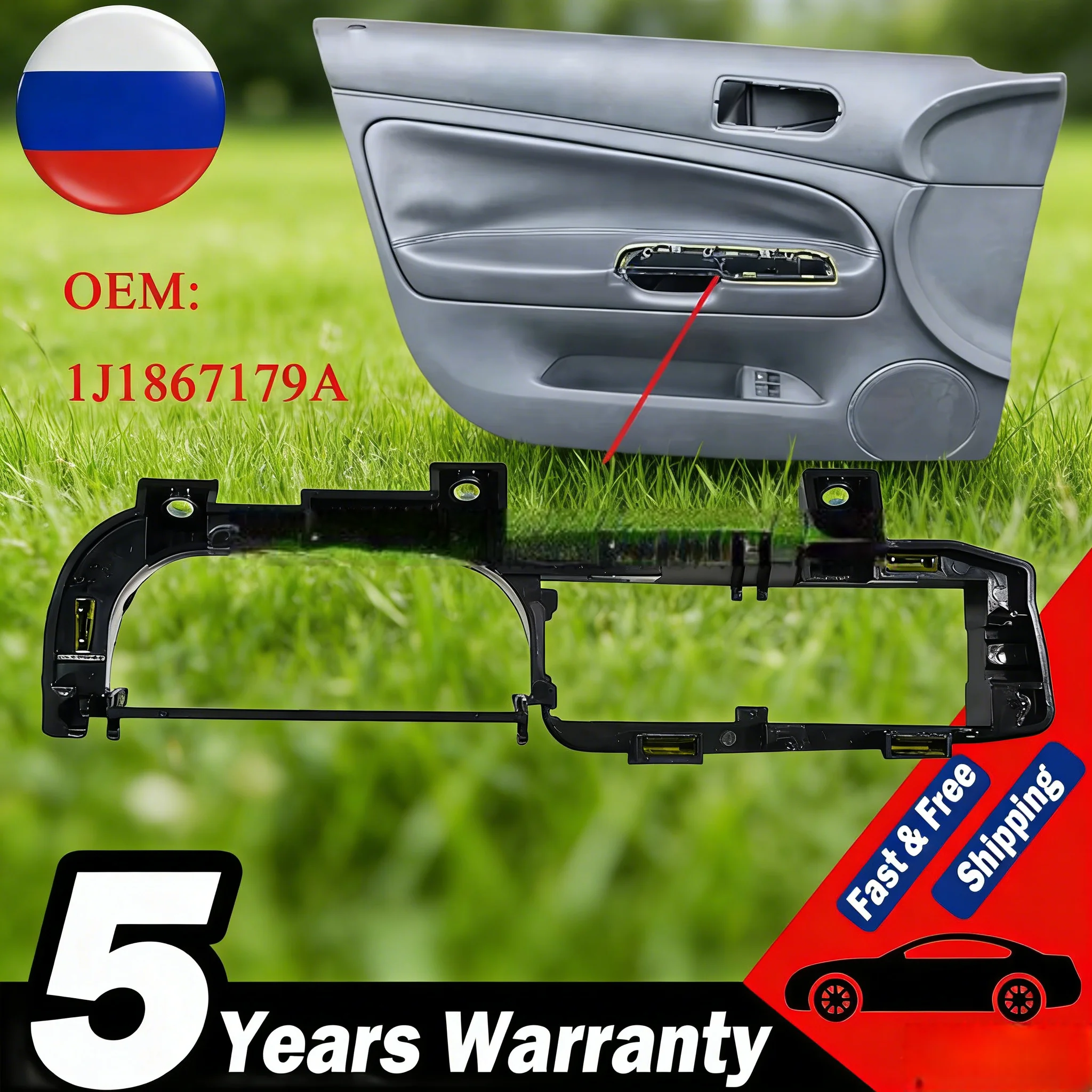 1J1867179A Car Front Left Door Pull Grab Handle Bracket LHD For VW Bora Sedan Variant Golf 4Motion GTi IV 1998 1999 2000-2005