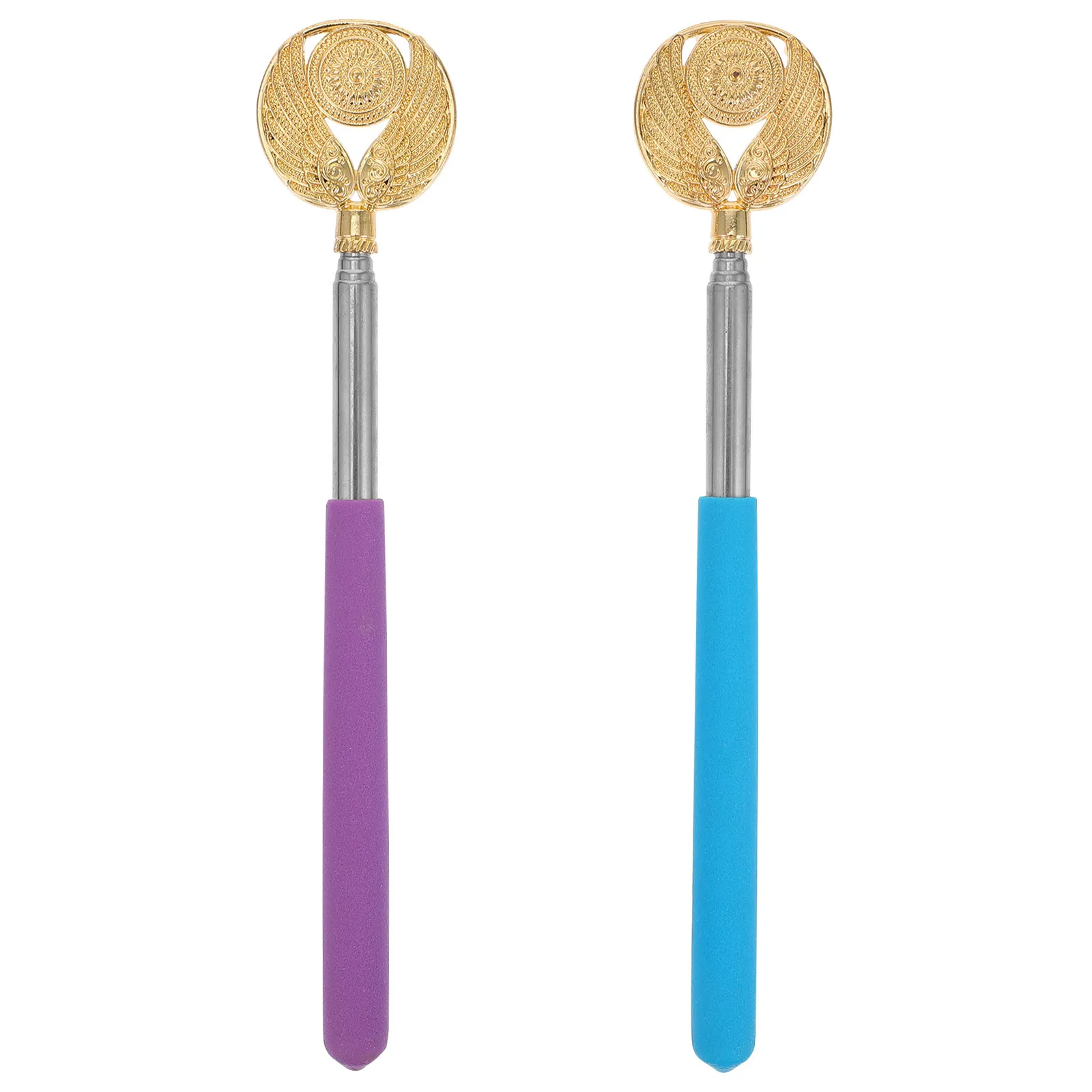 2Pcs Telescopic Back Scratchers High Quality Stainless Steel Retractable Handle Itch Relief Back Massagers Extendable Claw