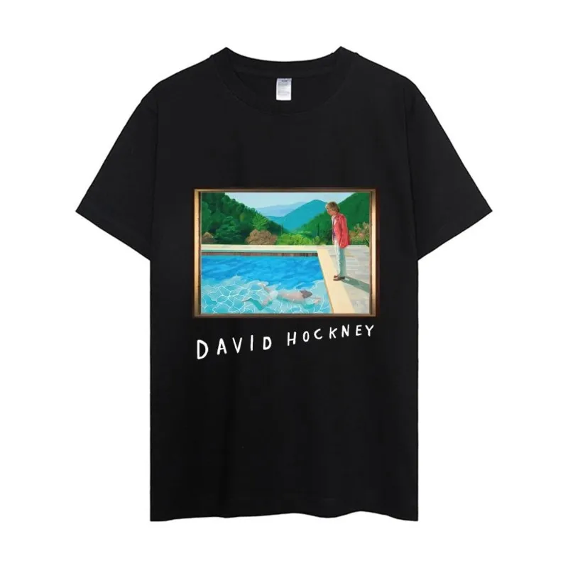 David Hockney T Shirt Women Couple Combination Clothes Short Sleeve Collar Fashion Man Cotton