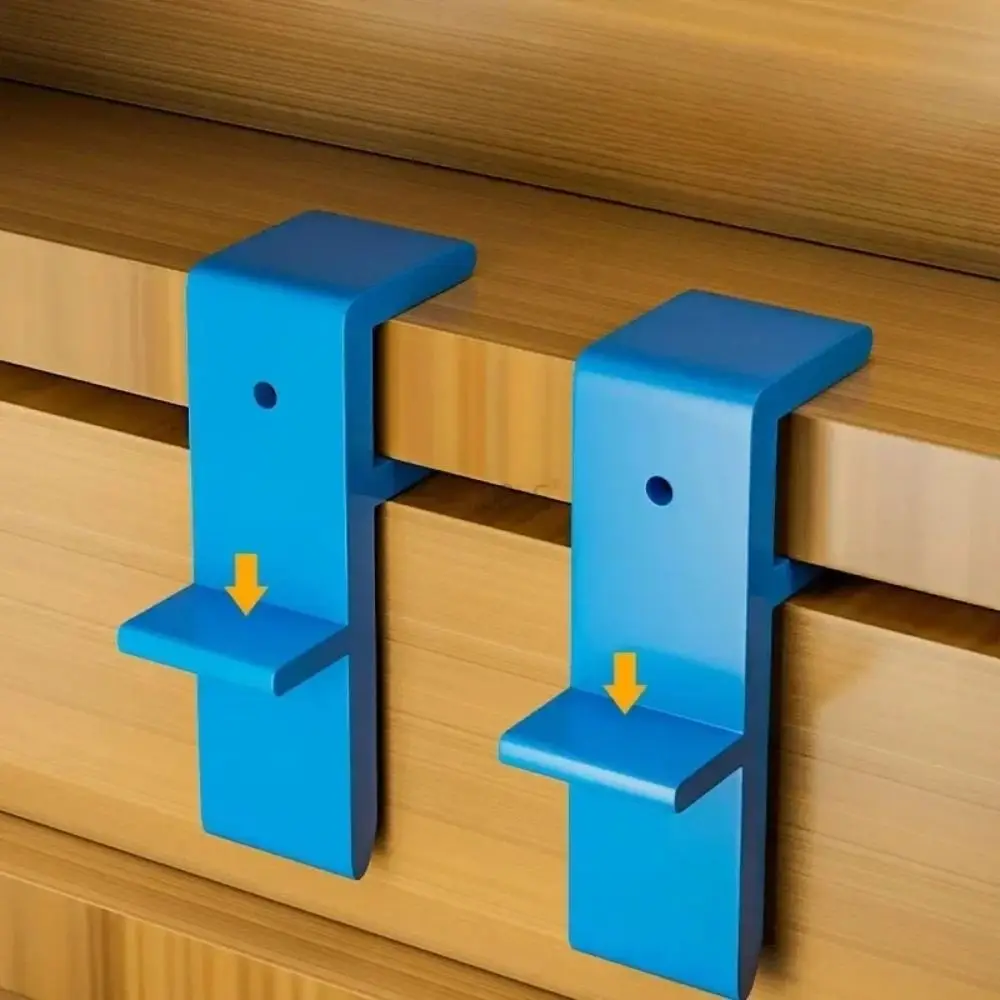 2 PCS Cabinetmate Wardrobe Closure Jig Set Plastic 16-18mm Woodworking Clamp Panel Alignment Blue Jigs Closing Fixing Clip