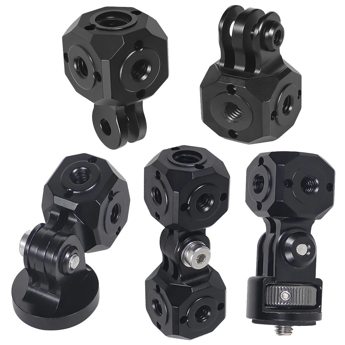 Staffa A Cubo Magico NovelGoal Con Viti 1/4" E 3/8" E Fori ARRI – Per Fotocamere, GoPro, Flash, Monitor E Treppiedi