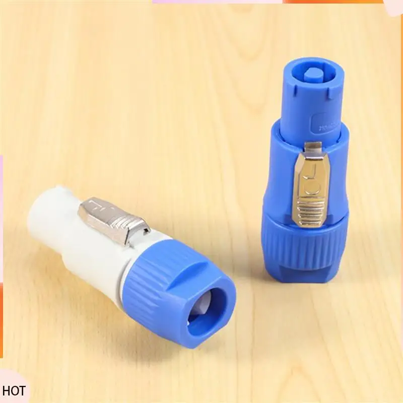 

News 100PCS NAC3FCA NAC3FCB Speakon Plug 3 Pin Male Powercon Connector 20A 250V AC Power Plug Connector Blue And Grey White