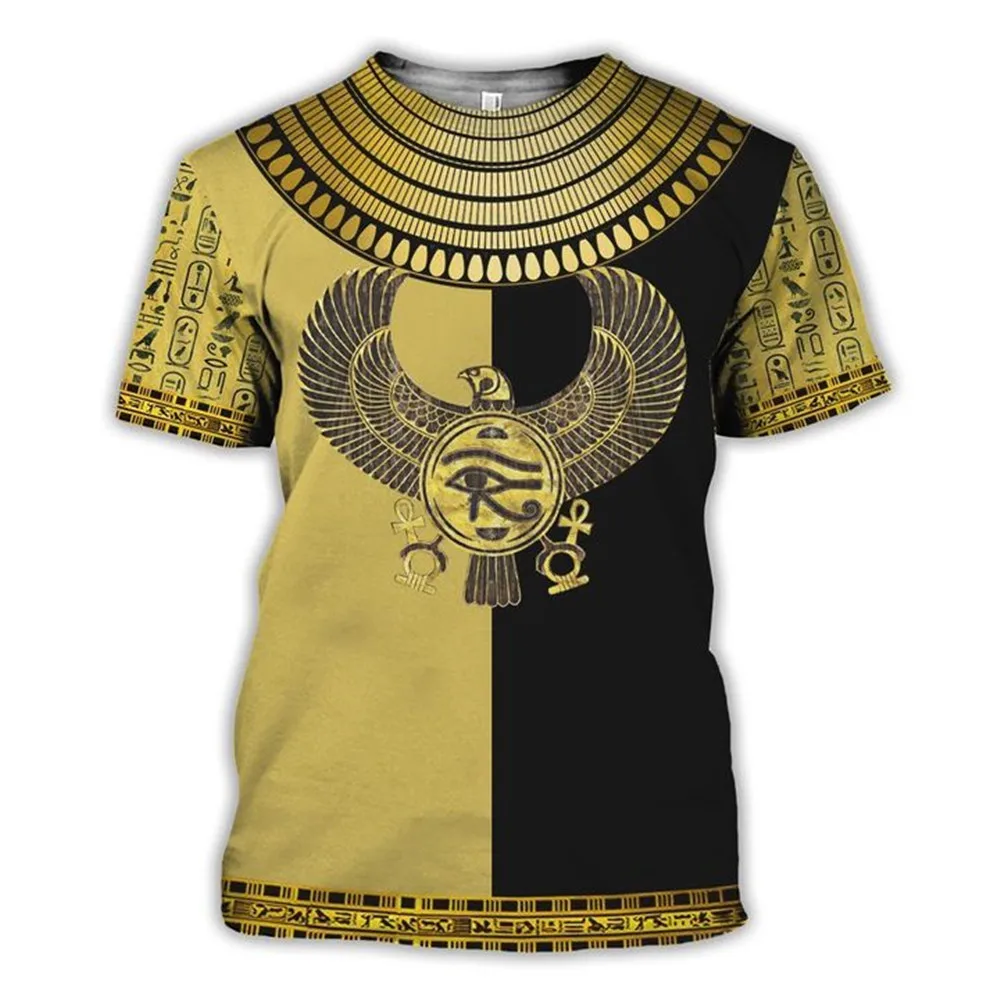 Ancient Egyptian Goddess Pharaoh Goddess 3D Printing Short Sleeve T-Shirt Men\'s Women\'s Unisex Fashion Men\'s Tops