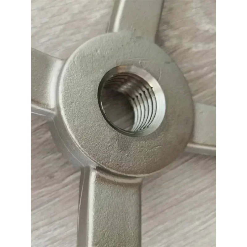Stainless Steel Tapping Hole Hand Wheel Silica Sol Precision Integrated Casting Material Rear Concave Light Body
