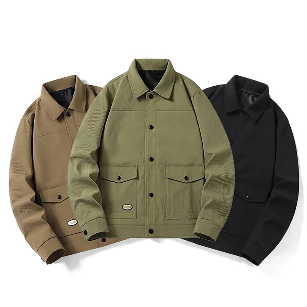 

M-8XL plus-size new fashionable men's jacket for spring, autumn and winter, Korean style trendy and cool imitation denim jacket