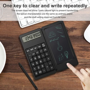 Portable Calculator with 12 digit screen, digital writing tablet of 6 spaces with stylus pen, eraser button, new office calculator and school 8 Main sales calculator - №3