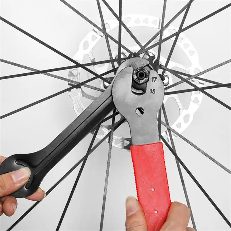 2pcs Bike Hub Cone Spanner Portable End Axle Flower Drum Pedal Wrench Bicycle spoke wrench Set Maintenance Tool Accesories