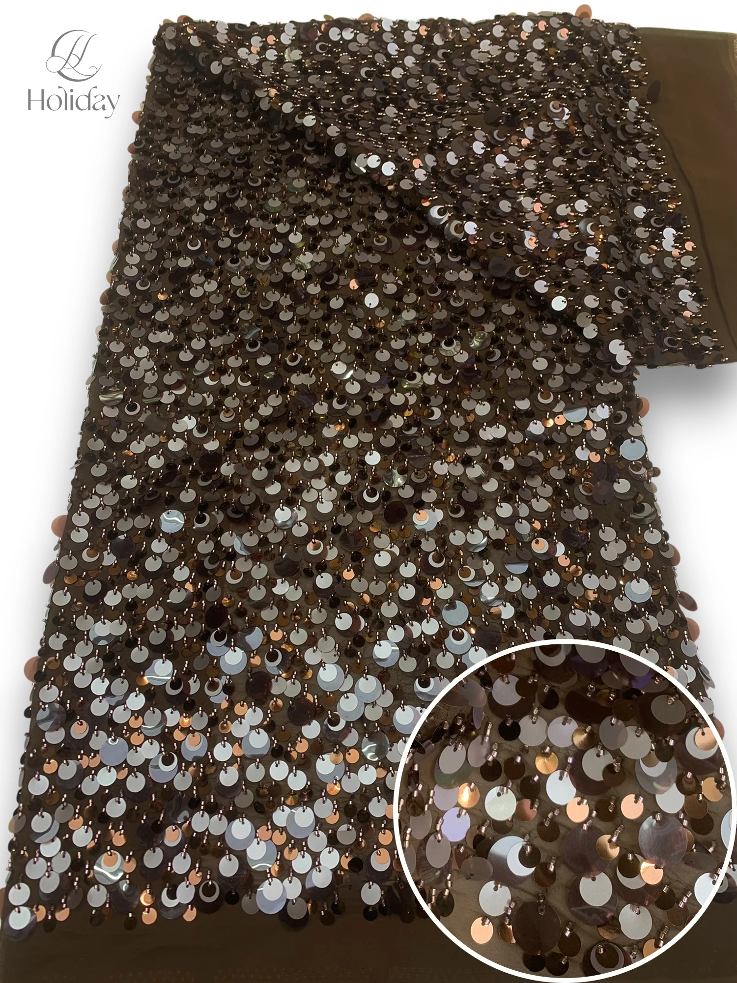 

Роскошная ткань с блестками из бисера, высококачественная ткань для свадебного платья, мода от кутюр, материал для костюма «сделай сам», кружевная ткань с блестками