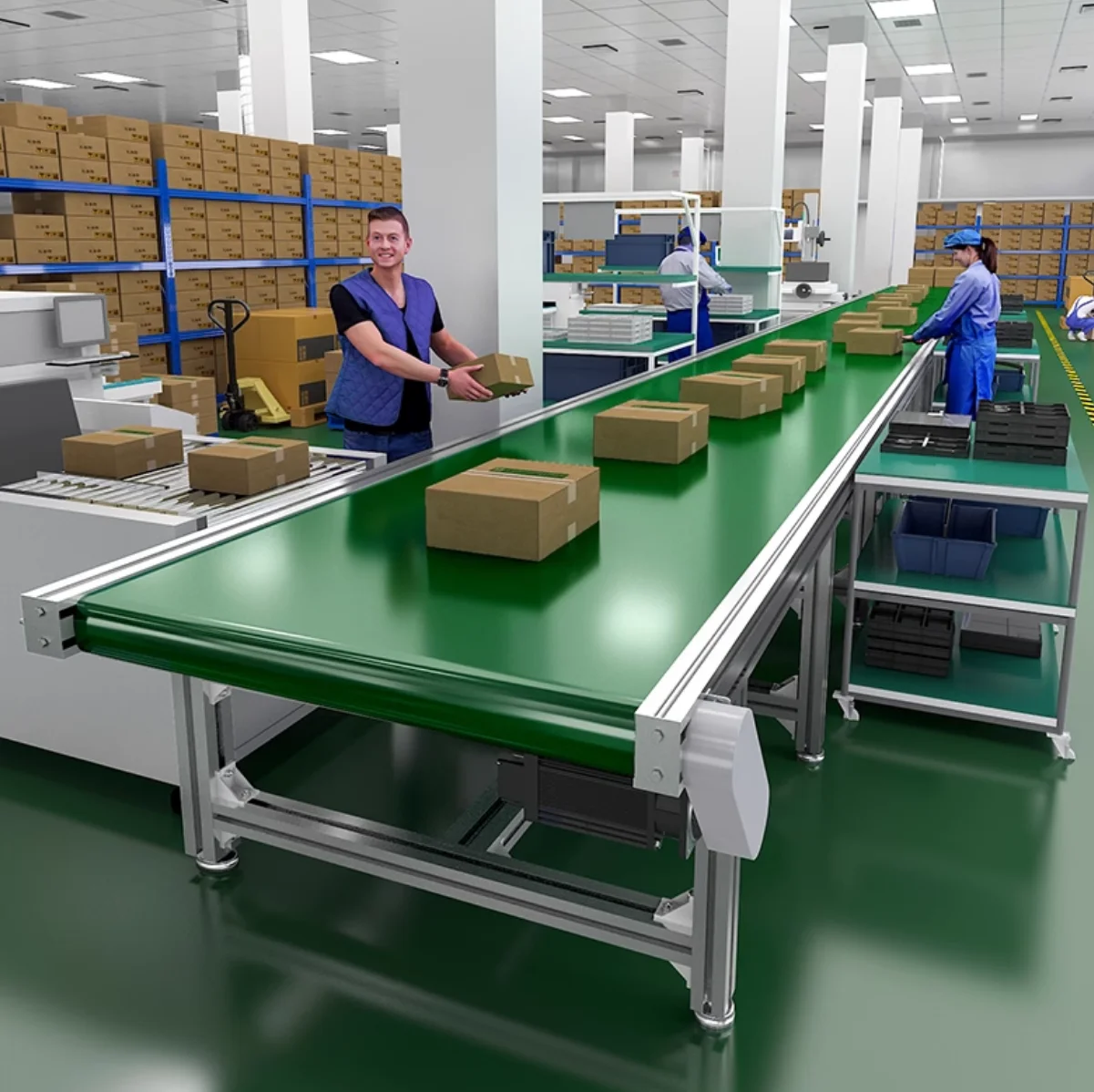 

Climbing Belt Conveyor Assembly Line Logistics Storage Sorting Conveyor Belt