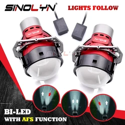 3 Inch AFS Bi LED Projector Lenses LED Headlight Dynamic Bend Lighting 17000Lux Swivel Headlamp Lenses Car Accessories Retrofit