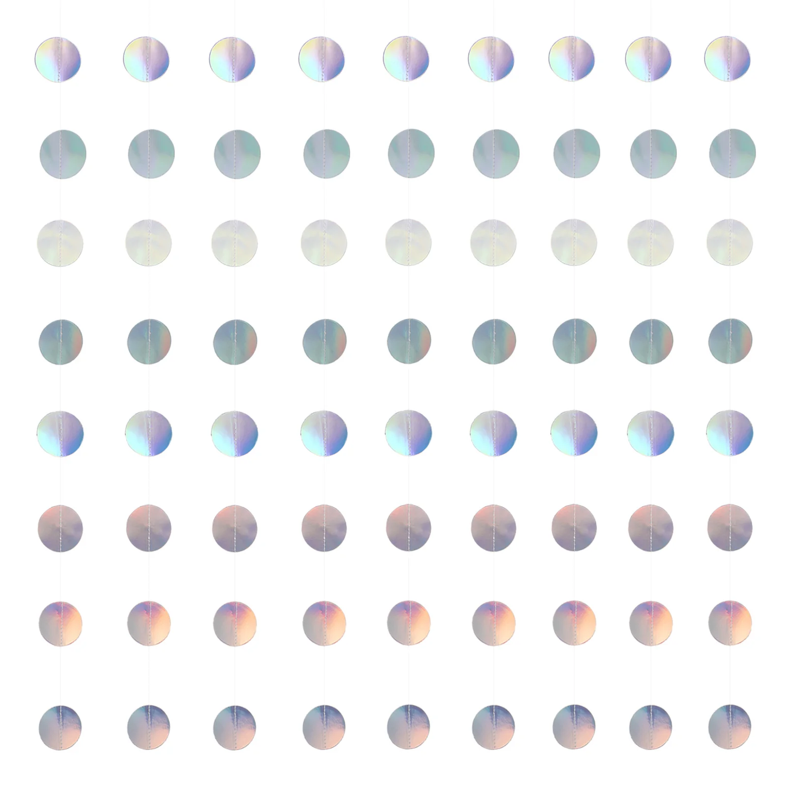

5Pcs Iridescent Circle Dot Decorations Reusable Party Supplies Birthday Streamers Women Courtyard Festive