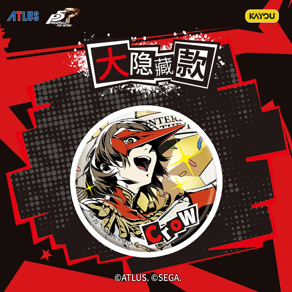 Genuino KAYOU Persona 5 Distintivi in banda stagnata Gioco da collezione Periferico Futaba Sakura Morgana Spilla rotonda Regali di compleanno per i bambini