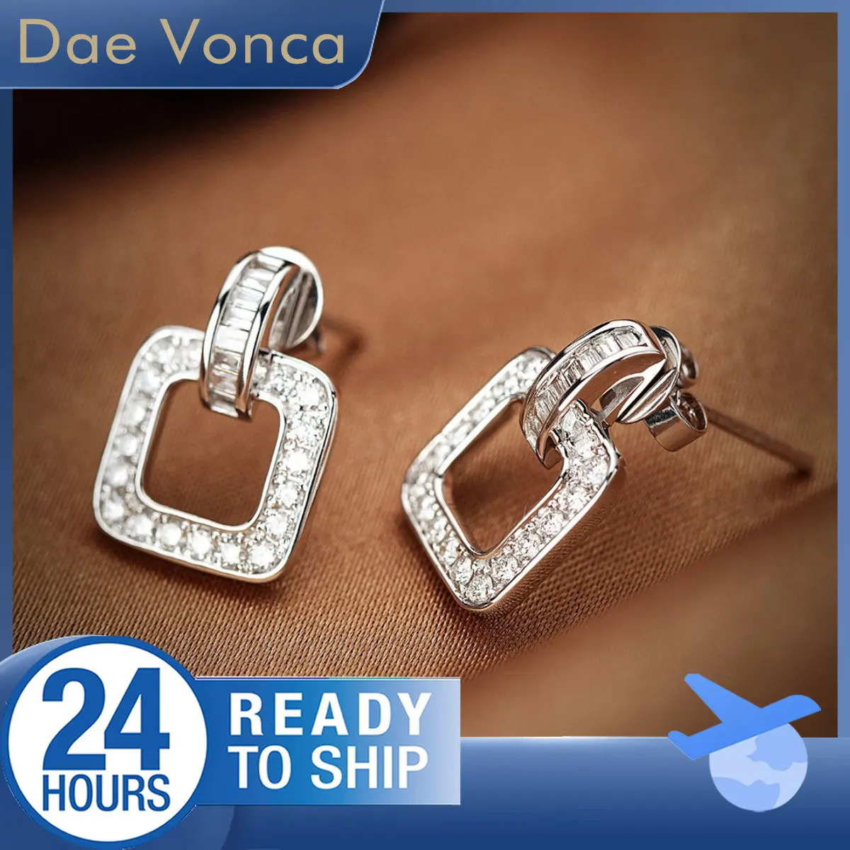 

Серьги-гвоздики с натуральными бриллиантами из белого золота 18 карат, квадратные серьги, набор каналов, белые бриллианты, подарок на день рождения для женщин