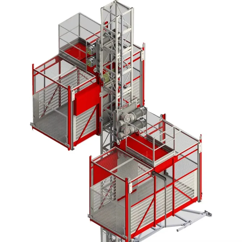 Heavy Duty Single Cabin Passenger Material Hoist Rack and Pinion Construction Elevator Machine for Building Site