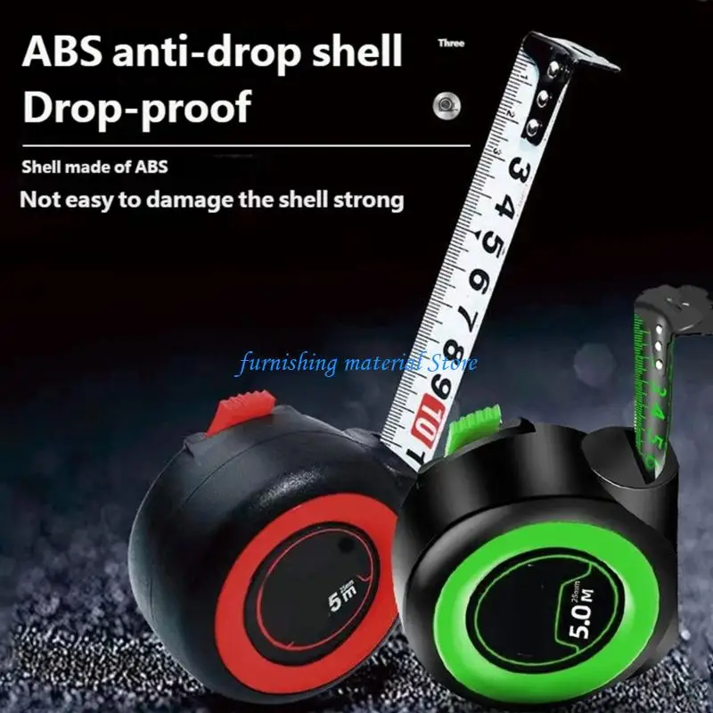 

Y5GD 5M Accurate Tape Measure Fluorescent Marking Ergonomic Handle for Professional