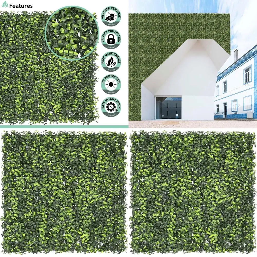 

Искусственные панели из самшита 20x20 для зеленых стен, живых изгородей, декора сада (для помещений и улицы)