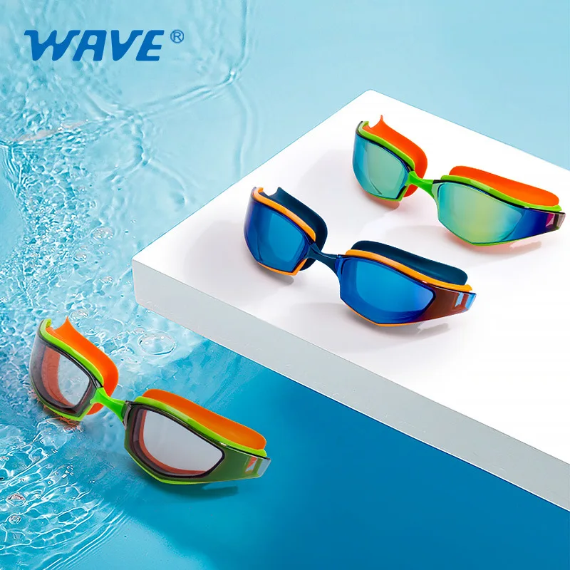 

WAVE Competition Swimming Goggles – Anti-Fog, Waterproof & Wide Frame for Professional Training