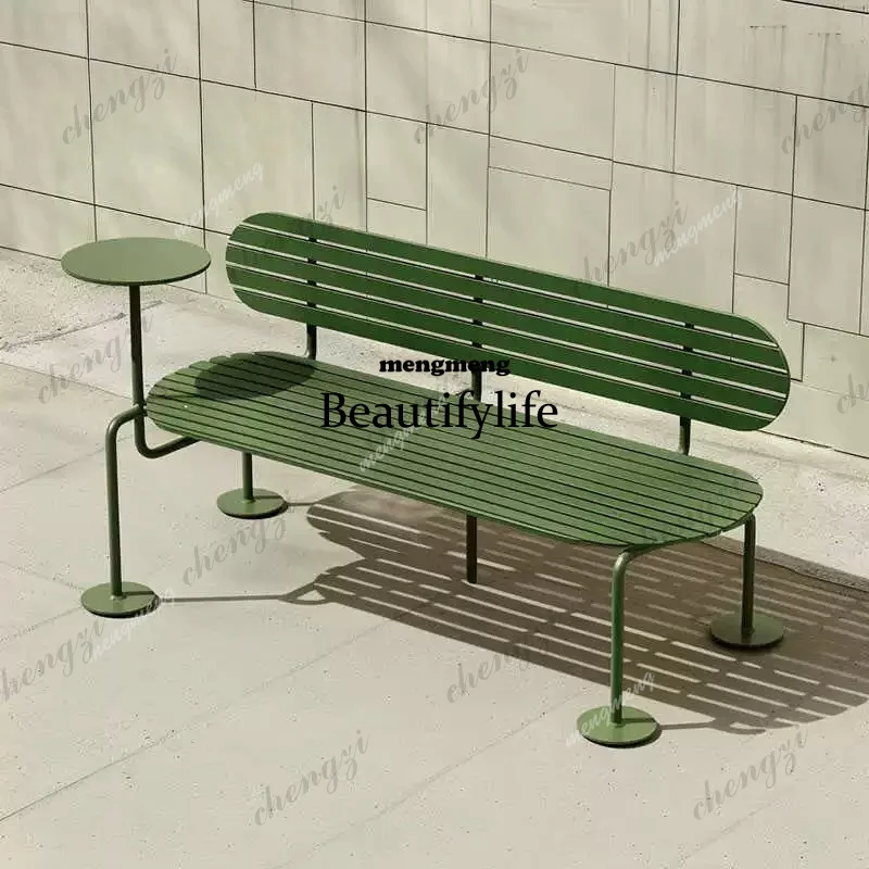 

R134 Modern Café Milk Tea Shop Indoor Wrought Iron Rest Stool Popular Style Custom Double Chair Outdoor Balcony Terrace terraza
