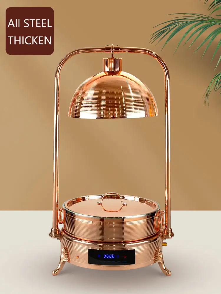 5.5L Hammered 304 Stainless Steel Chafing Dish with Food Pan Buffet Warmer for Hotel Restaurant Catering Events
