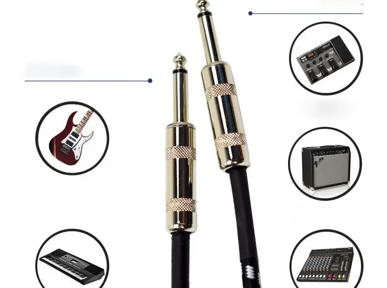 Гитарный кабель премиум-класса, шнур для бас-кабеля, усилитель 1/4, прямой угол, для электрической мандолины, Pro Audio