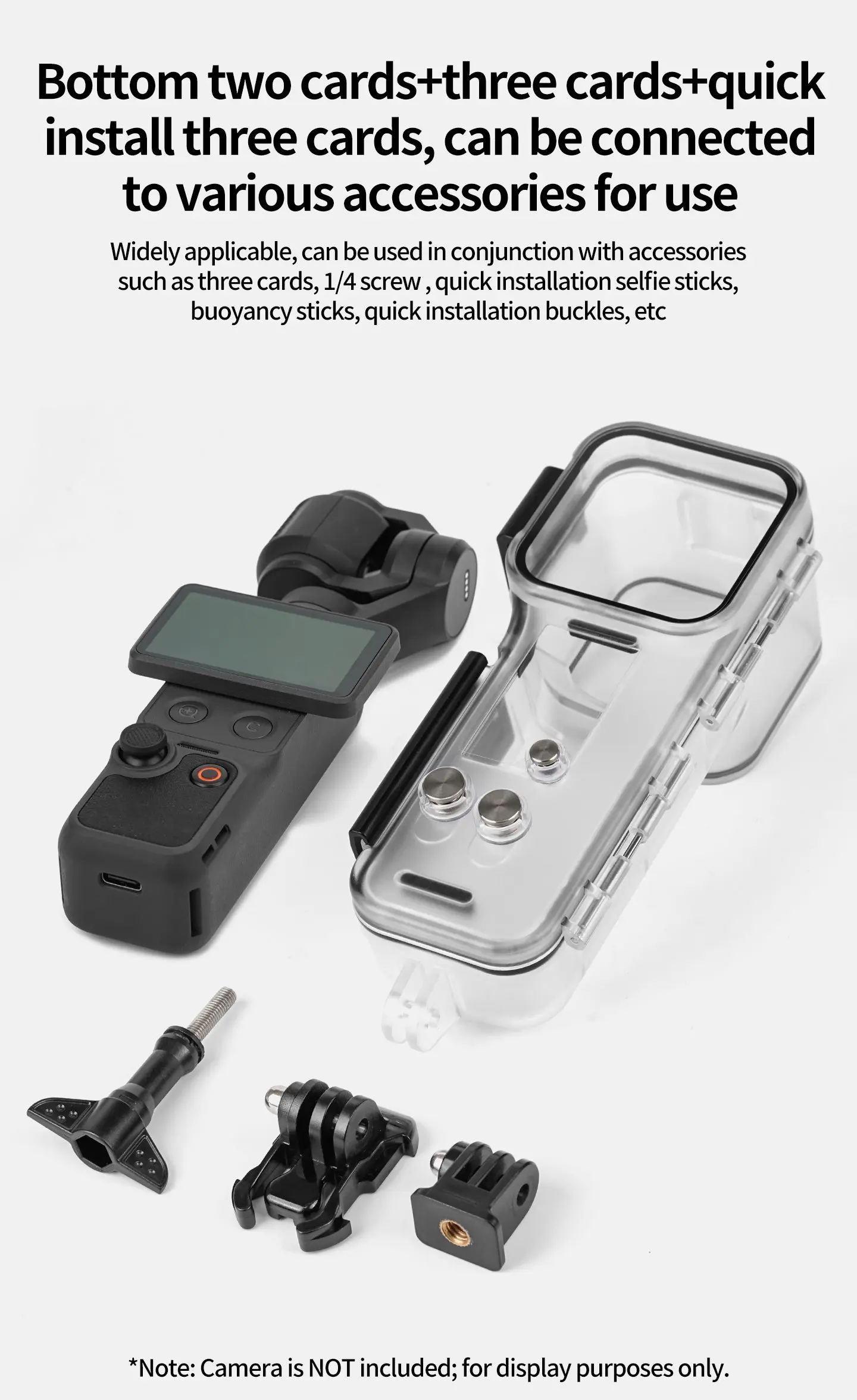Für DJI Pocket 3 4 Gimbal-Kamera Wasserdichtes Gehäuse 50M Unterwasser-Tauchgehäuse Anti-Meerwasser-Korrosions-Schutz Kaltschuh-Erweiterungshalterung – Detail 8