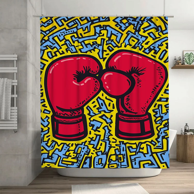 

Смелые боксерские перчатки, занавеска для душа, домашний декор с 3D принтом для ванной комнаты, супермаркета, цена продажи $150