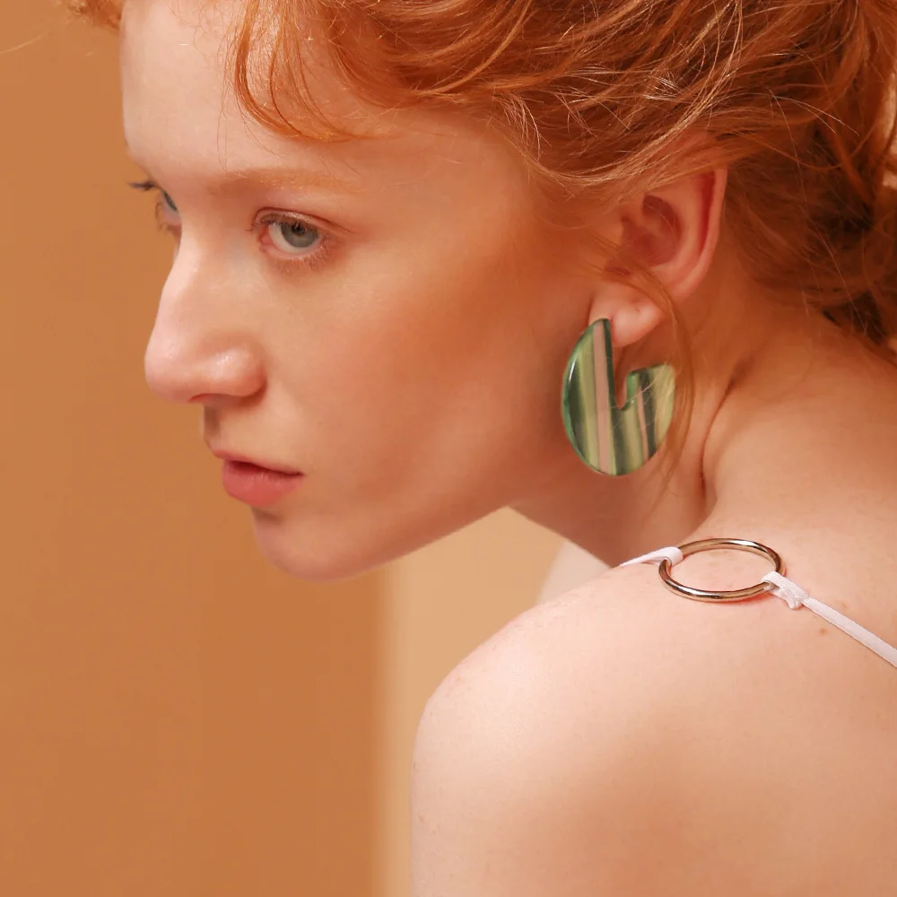 

Enfashion Colorful Resin Drop Earrings For Women Big Circle Boho Acrylic Dangle Earings Fashion Jewelry Kolczyki 2020 EM191014