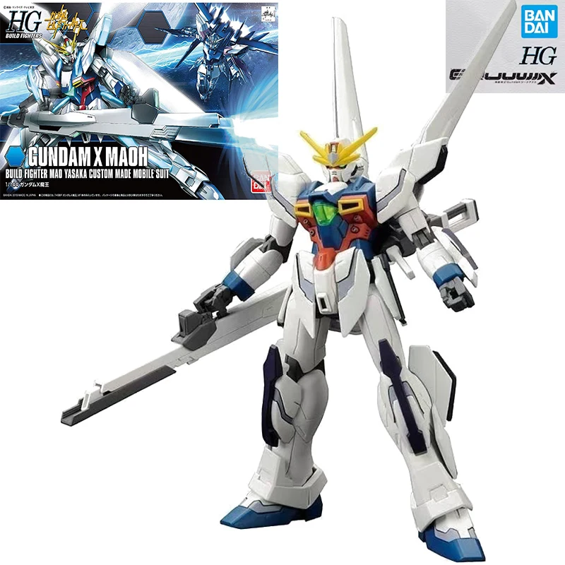 Oryginalny model do składania Bandai HGBF 1/144 Gundam X MAOH, figurka anime, robot, zabawka kolekcjonerska dla chłopców