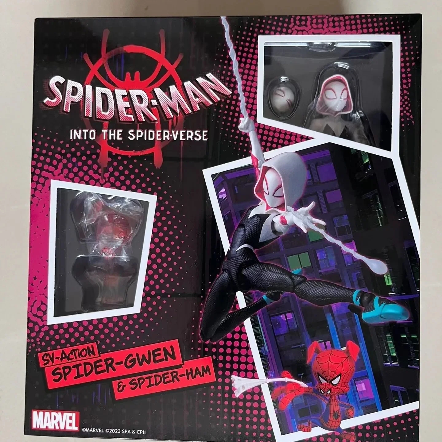 2024 Marvel Spiderman Gwen Peter Action Figure Anime Spider-verse Collection Sentinel Miles Morales Figures Christmas Toys Gifts