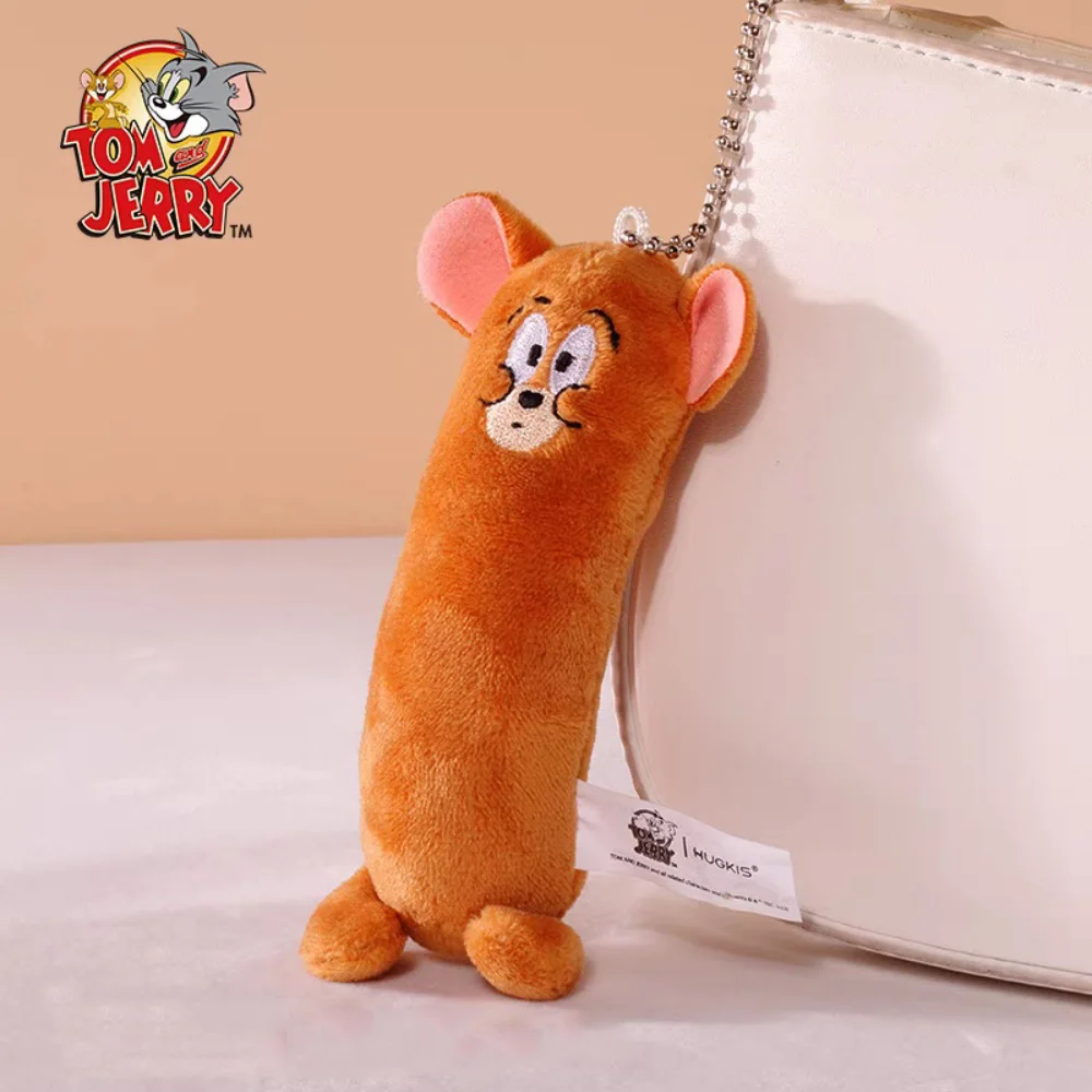

Genuine Tom And Jerry Long Strip Plush Toys Kawaii Sausage Mouse Cartoon Backpack Decoration Dolls Student Holiday Gifts