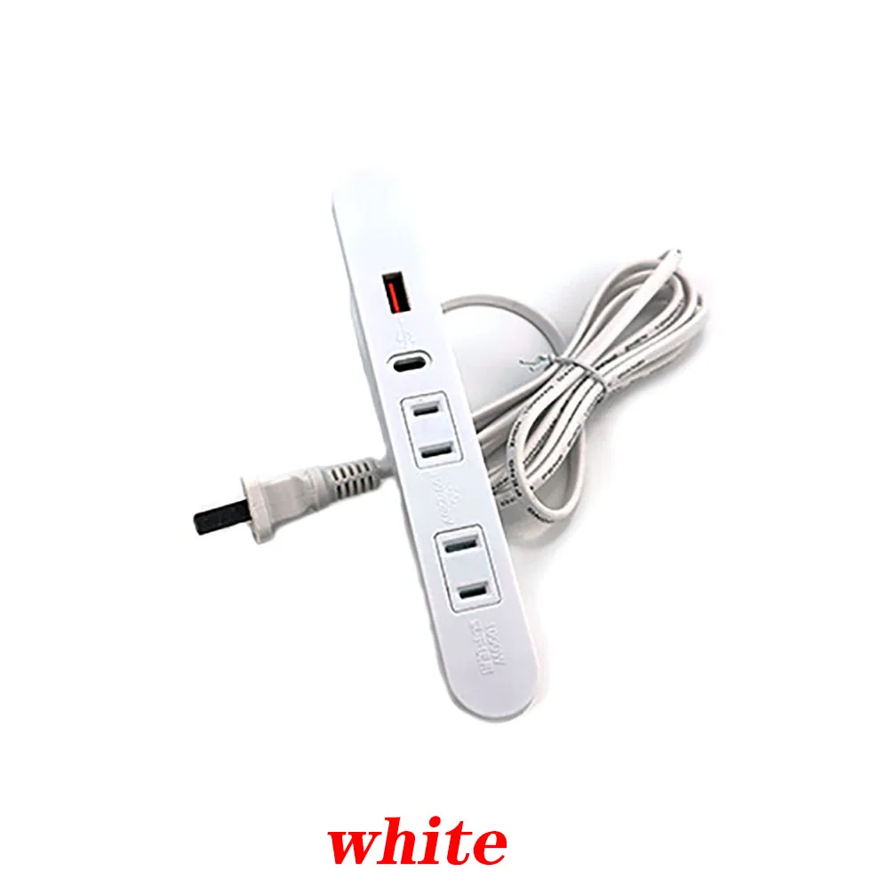 100-220V US Plug Power Strip with 2 AC Outlets 1USB Port 1Type C Multi Socket Wall Socket Universal Network Filter Fast Chargin
