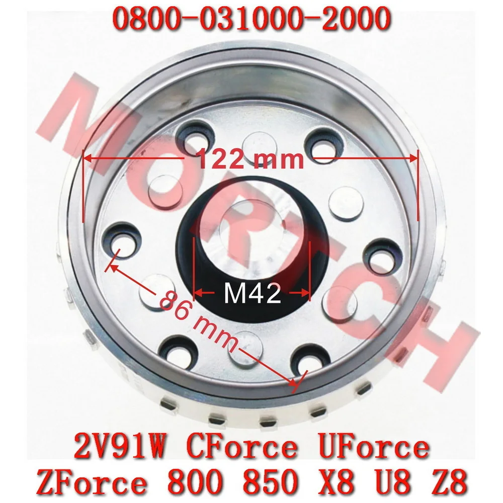 

18-полюсный магнитный ротор для EPS High Power 0800-031000-2000 для Cf Moto 2V91W U8 800cc 2V91W Z8 800cc 2V91W-S 2V91W-A 850cc