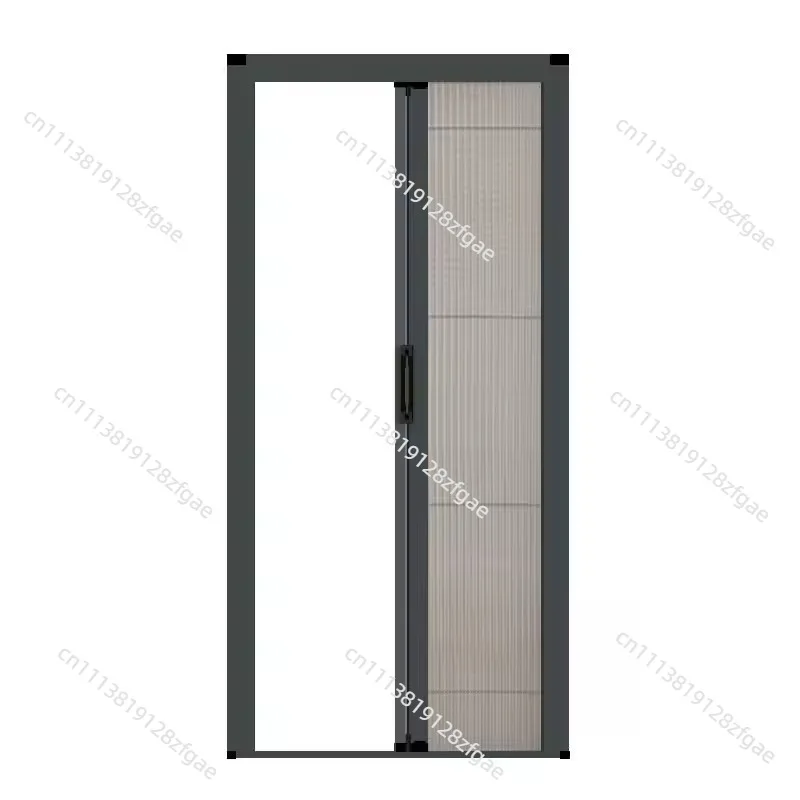 Trackless Retractable Screen Doors Sliding Door Trackless Pleated Mesh Sliding Screen Aluminium Mosquito Net Door-Bespoke - view 3
