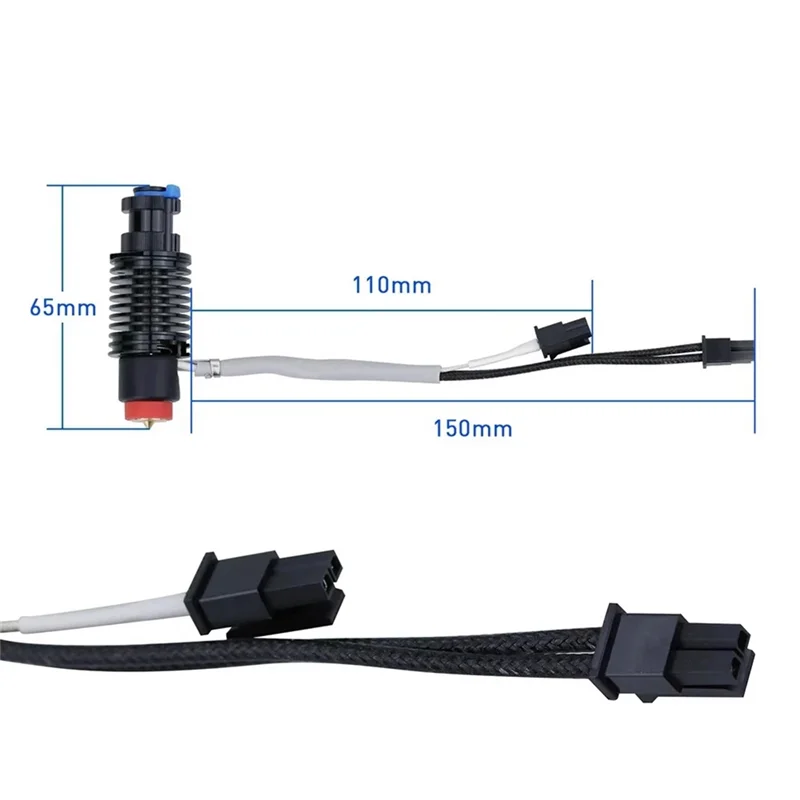 N93R For E3D Revo  Hotend Kit V6 Radiator Brass Nozzle  Heating Core For Ender 3 Series, BIQU H2 V2S, Voron