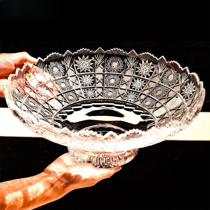

Fruit plate handmade car engraving designer European light luxury home fruit plate