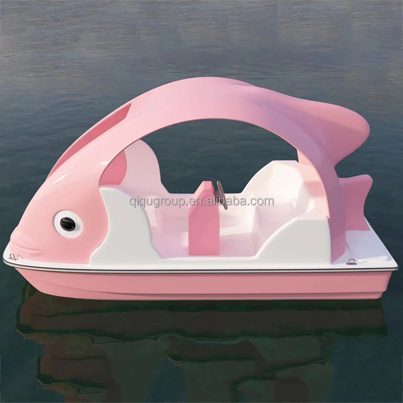 Customized Frog Animal Theme Cheap Electric Fiberglass Water Pedal Boat