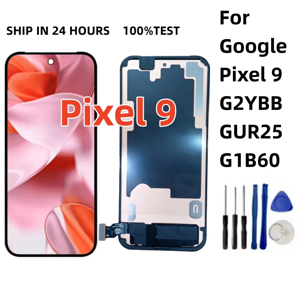 63-インチ-tft-グーグルピクセル-9-g2ybb-gur25-g1b60-lcd-ディスプレイタッチスクリーンデジタイザーアセンブリの交換用ブラケット付き