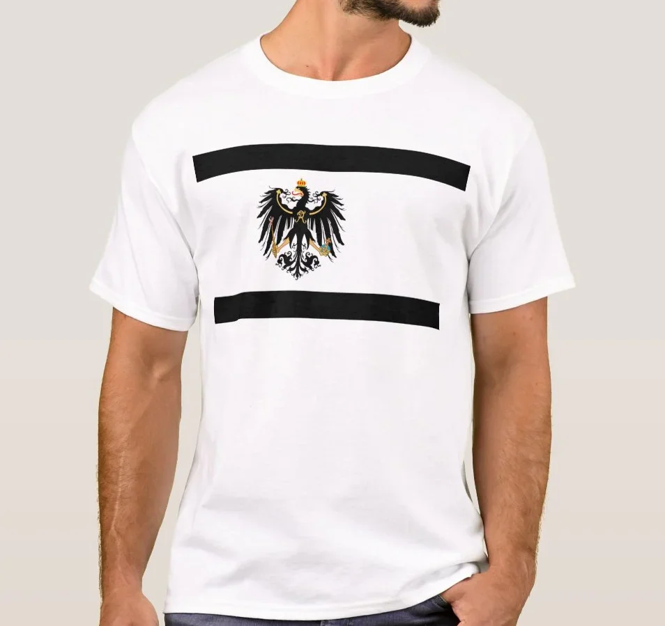 Fashion Design Kingdom of Prussia National Flag Mens Gift T-Shirt. Summer Cotton Short Sleeve O-Neck T Shirt New S-3XL