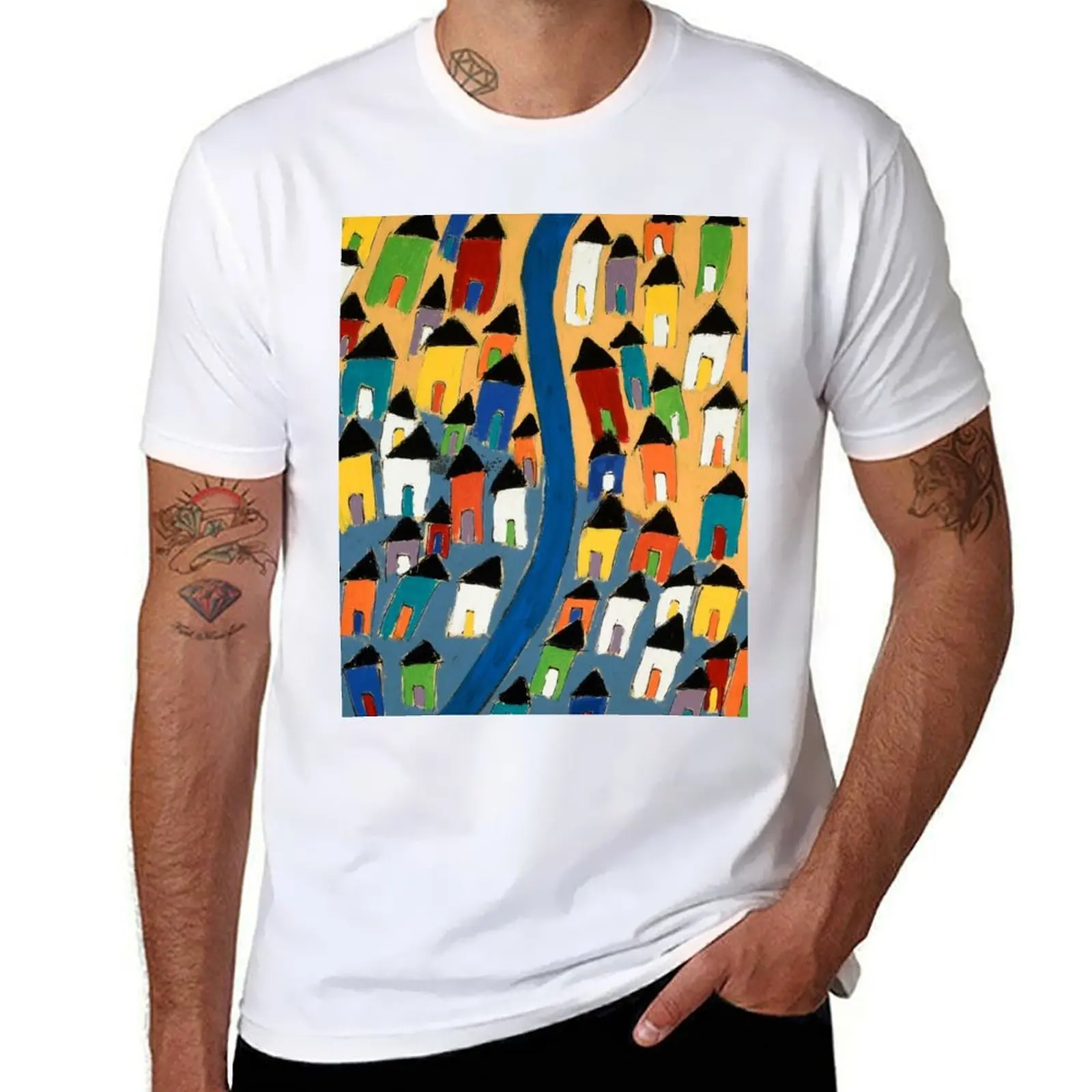 

Village of Santorini T-Shirt t shirts designer anime t shirts for man cotton t shirt man T-Shirt