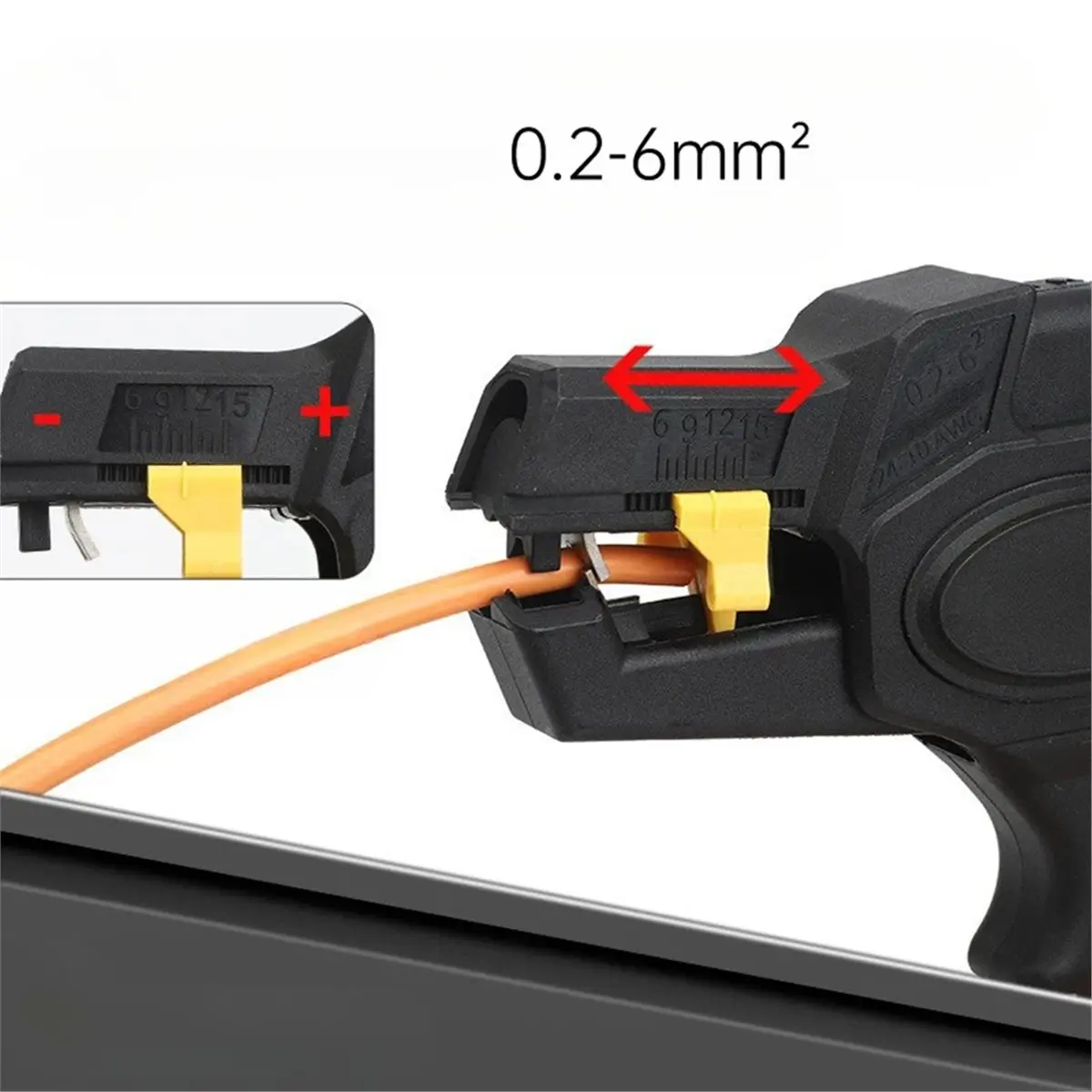PHONE&GEAR Automatic Wire Stripper 0.08-6mm Self Adjusting Multi Function Electrician Tool Cable Stripping Tool for Wire Remova