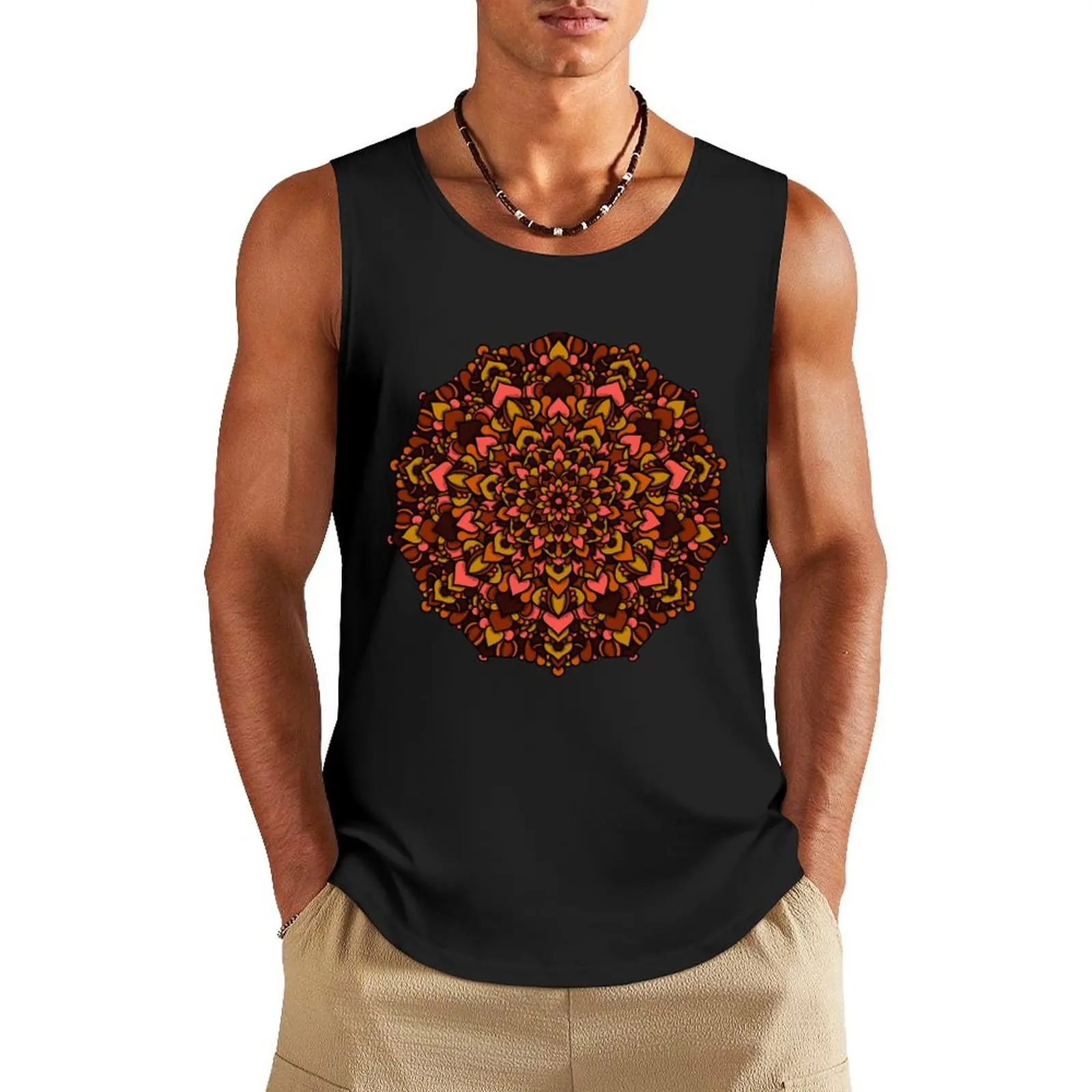 Neo Zone Mandala Tank Top t-shirts for men sleeveless gym shirts male summer Men's tops gym clothes men