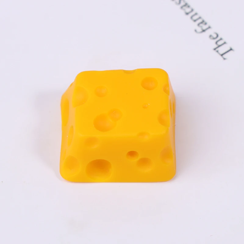 1Pc Cheese Keycap Handmade Resin Keycap For Mechanical Keyboard Esc For Key Cheese Cake Individuality For Key Cap
