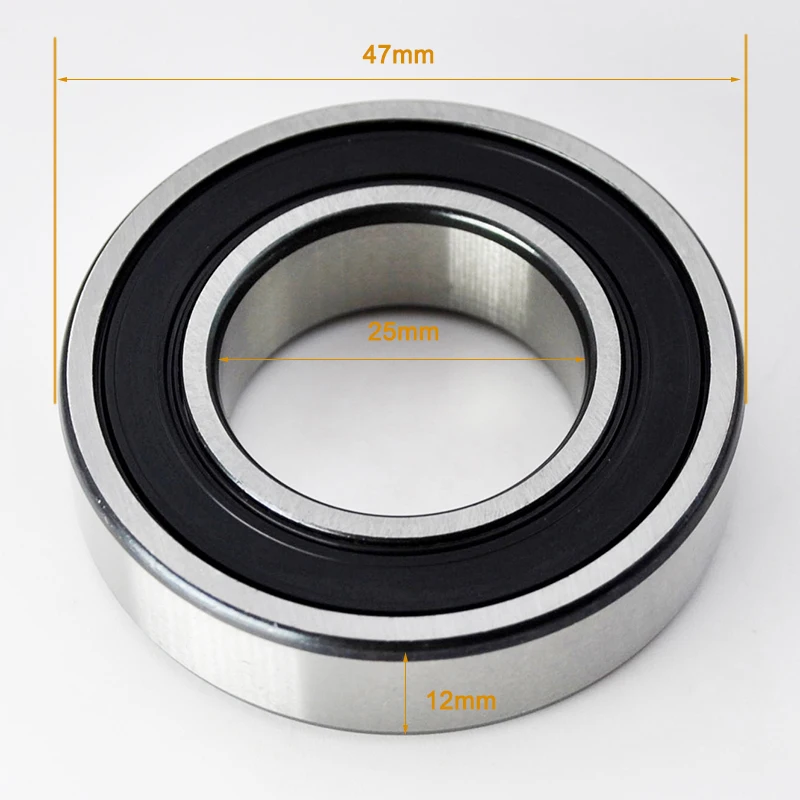 2 uds 6005 2RS ZZ 25*47*12mm 6005RS 6005Z DDU 2Z diámetro interior 25mm rodamientos rígidos de bolas de acero cromado
