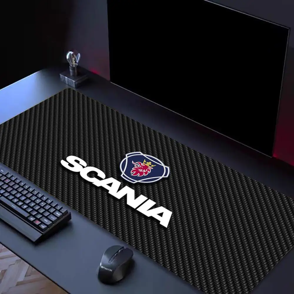 loogs S-SCANIA Mouse Pad Tapetes de Mesa Teclado, Borracha Kawai, Tapete de Mesa Antiderrapante, XXL90x40cm