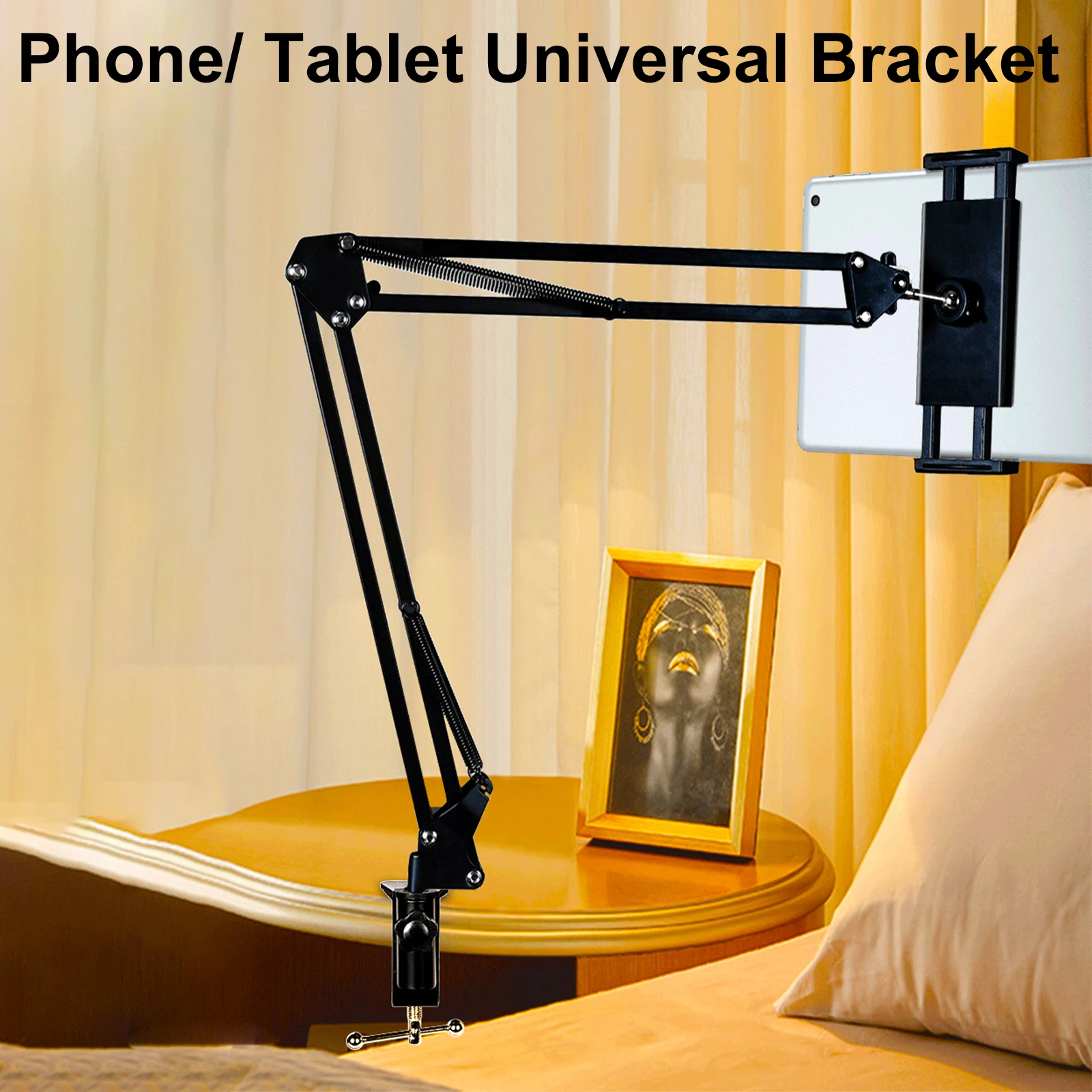 Tablet Holder Adjustable Foldable Tablet Brackets For Bed with 360° Rotating Metal Arm For 4.7~12.9 inch Phone iPad Tablet Stand