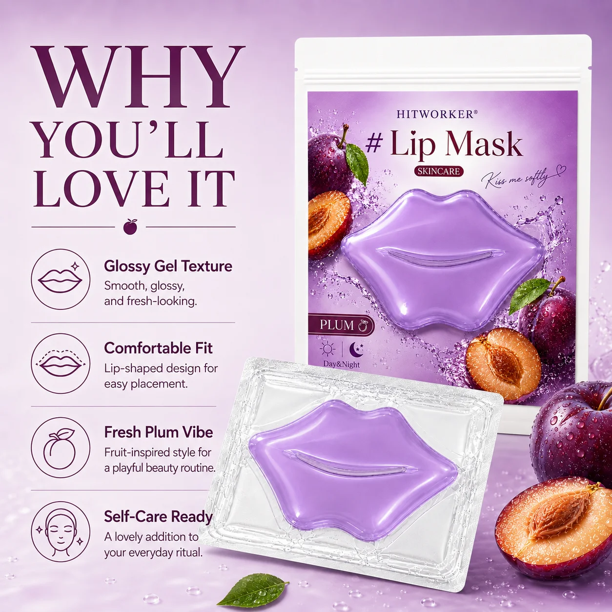 10Pcs Grape Lip Skincare Masks - đánh giá và giá Skincare Routine
